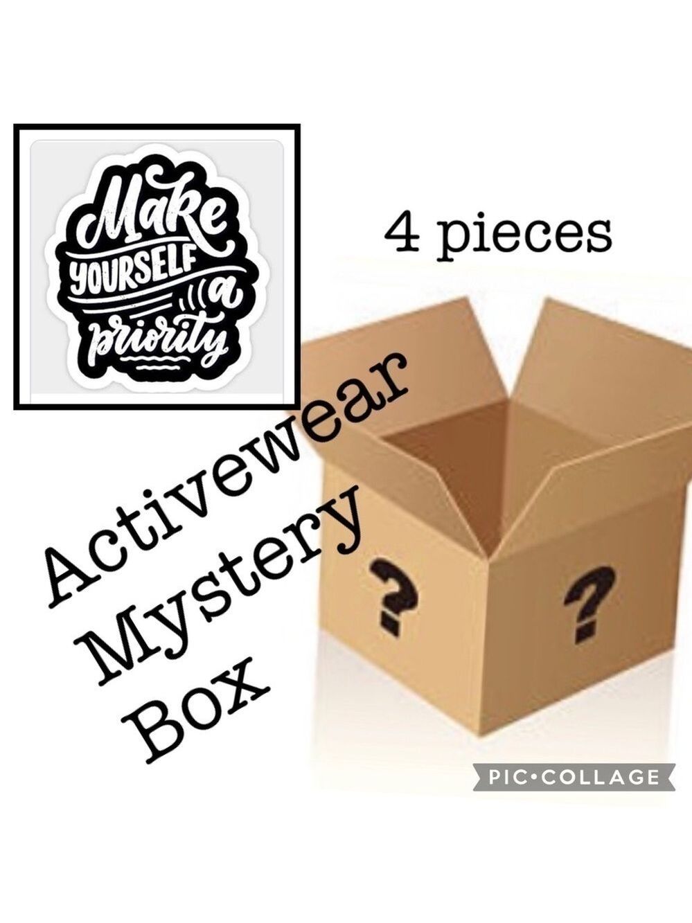 Activewear Mystery Box 4 Piece Sports Bra Leggings Workout Top New